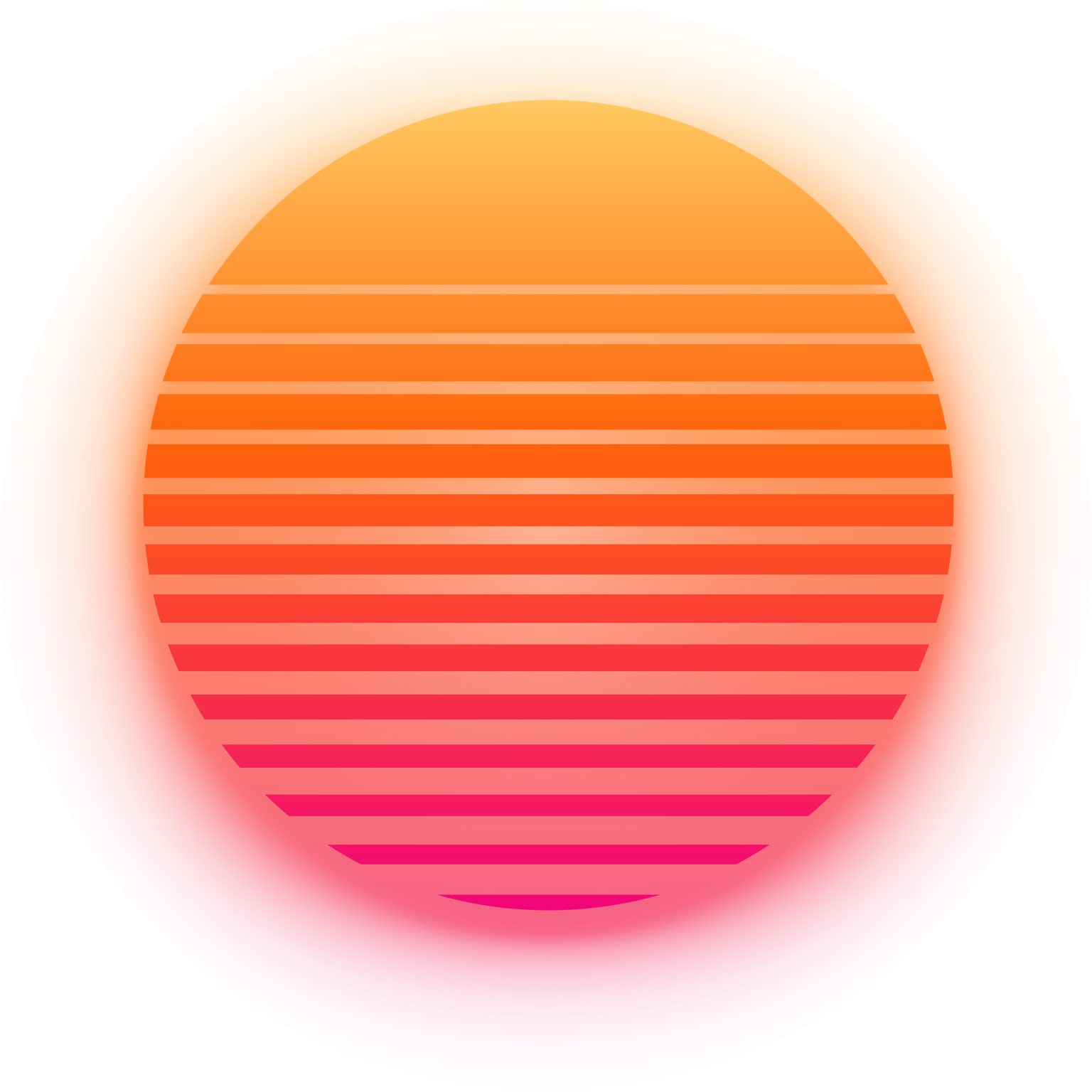 neon retro sun